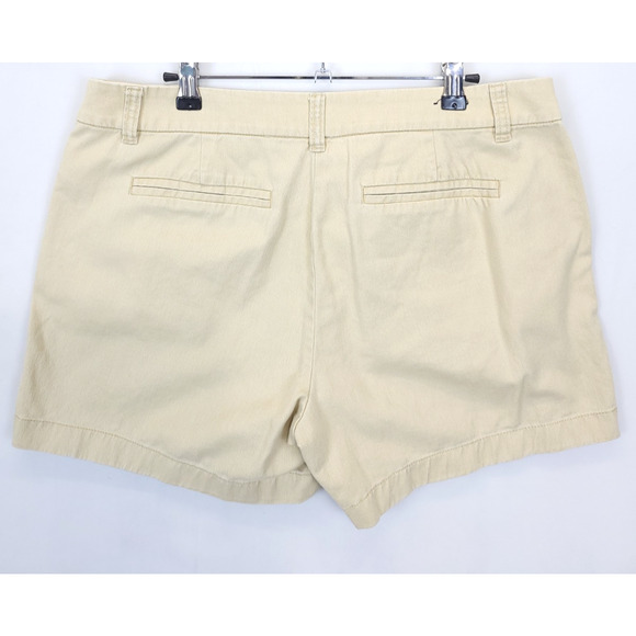 J. Crew Chino Causal Shorts Cotton Pockets Women 10 Beige Classic Preppy - Picture 2 of 11
